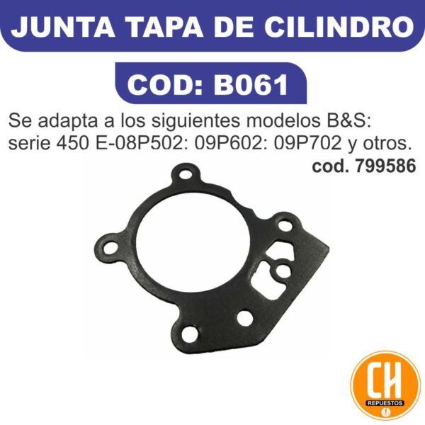 JUNTA TAPA DE CILINDRO B&S