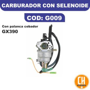 CARBURADOR CON SELENOIDE GX390 CON PALANCA CEBADOR