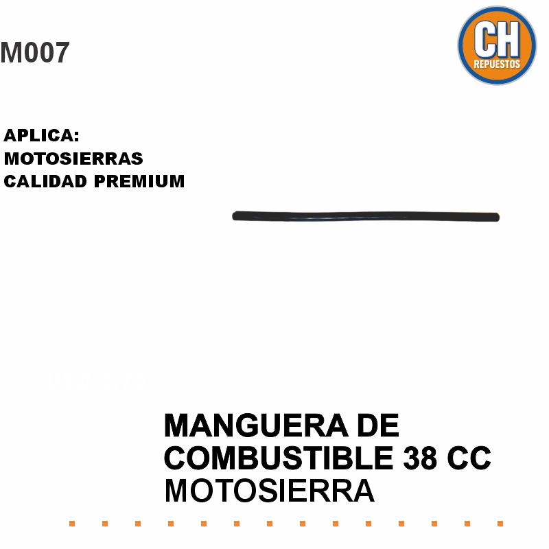 MANGUERA DE COMBUSTIBLE 38CC MOTOSIERRA