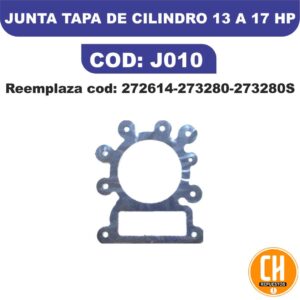 JUNTA TAPA DE CILINDRO DE 13 A 17 HP