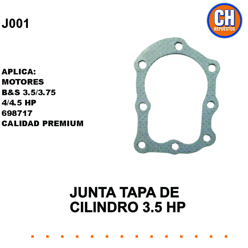 JUNTA TAPA DE CILINDRO 3.5 HP