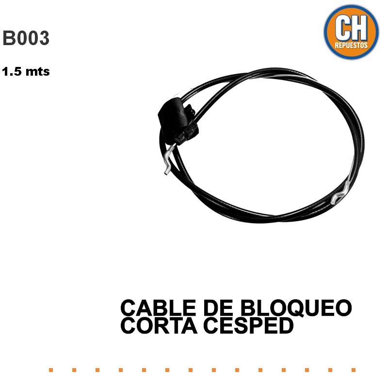 Cable de bloqueo corta Cesped 1.5 mts