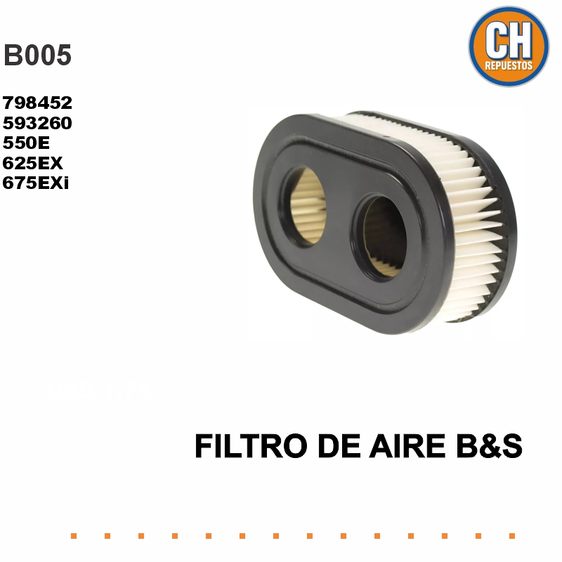 Filtro de aire motor B&S 675