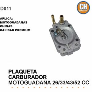Plaqueta Carburador Desmalezadora China 26/33/43/52cc