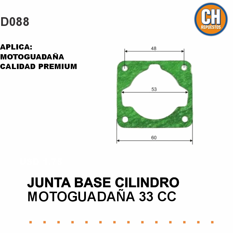 JUNTA BASE DE CILINDRO 33CC DESMALEZADORA