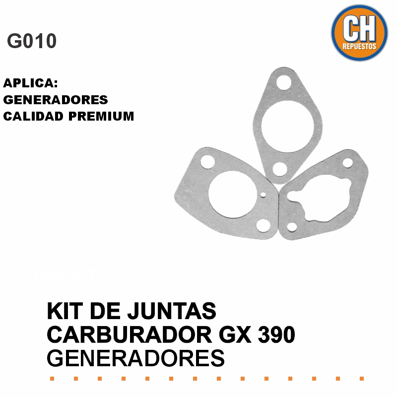 KIT DE JUNTAS CARBURADOR GX390
