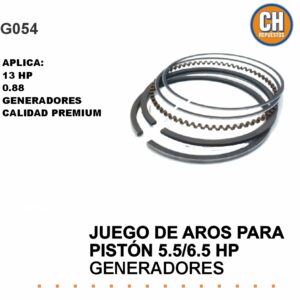 JUEGO DE AROS PARA PISTON 13 HP -0.88