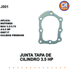 JUNTA TAPA DE CILINDRO 3.5 HP