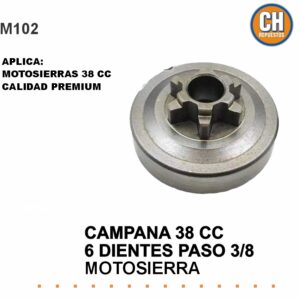 Campana de embrague de motosierra 38cc 3/8 6 dientes