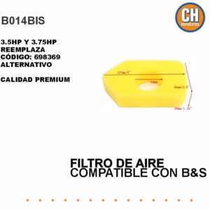 FILTRO DE AIRE B&S 3.5 AMARILLO