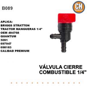 VÁLVULA CIERRE COMBUSTIBLE 1/4" A 90 °