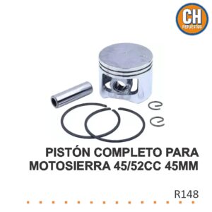 PISTON COMPLETO PARA MOTOSIERRA 45/52CC 45MM R148 LQ