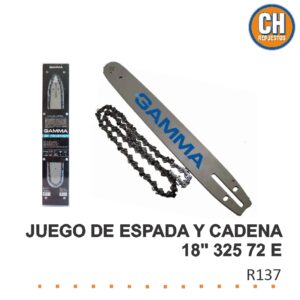 JUEGO DE ESPADA Y CADENA 18" GAMMA 325 72 E MOTOSIERRA R137